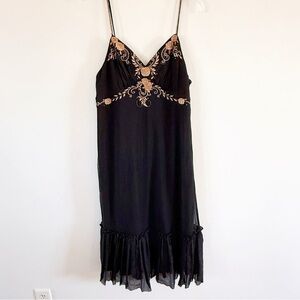 Vintage Women Y2K Babydoll Floral Ruffle Dress Size 12 Whimsigoth Fairy Grunge